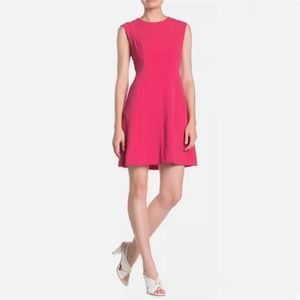 Vince Camuto Pink Cap Sleeve Crepe Dress